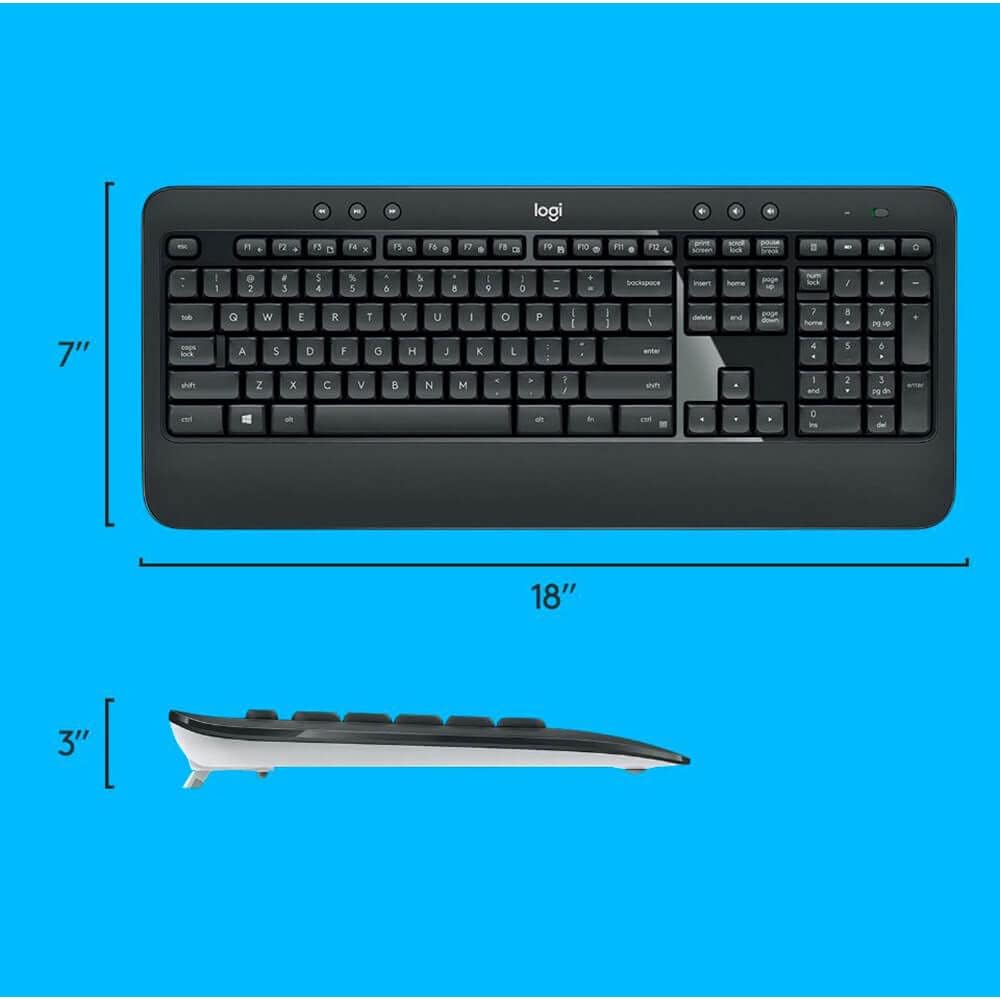 Logitech MK540 Juego de teclado y mouse inalámbricos avanzados de 2...
