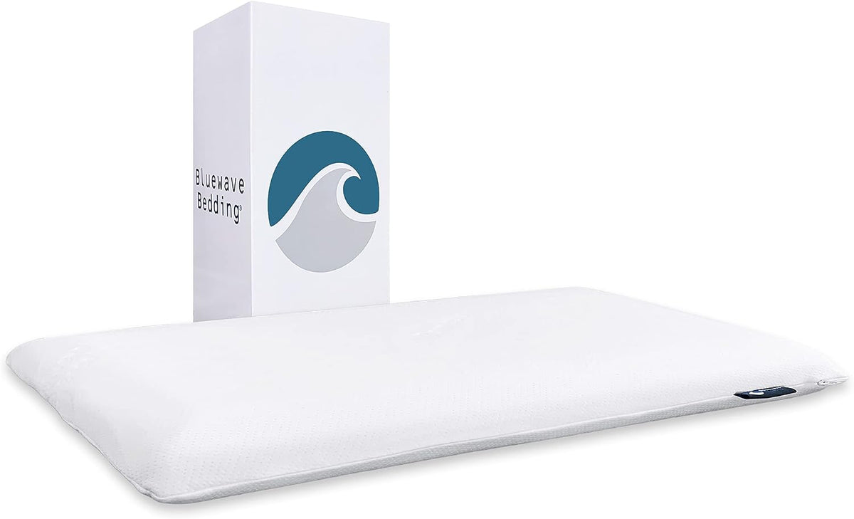 Bluewave Bedding Almohada de espuma viscoelástica de gel hiper delg...