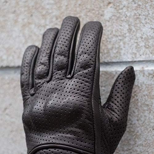 HWK \u2013 Guantes de cuero para motocicleta para hombre, motocross...