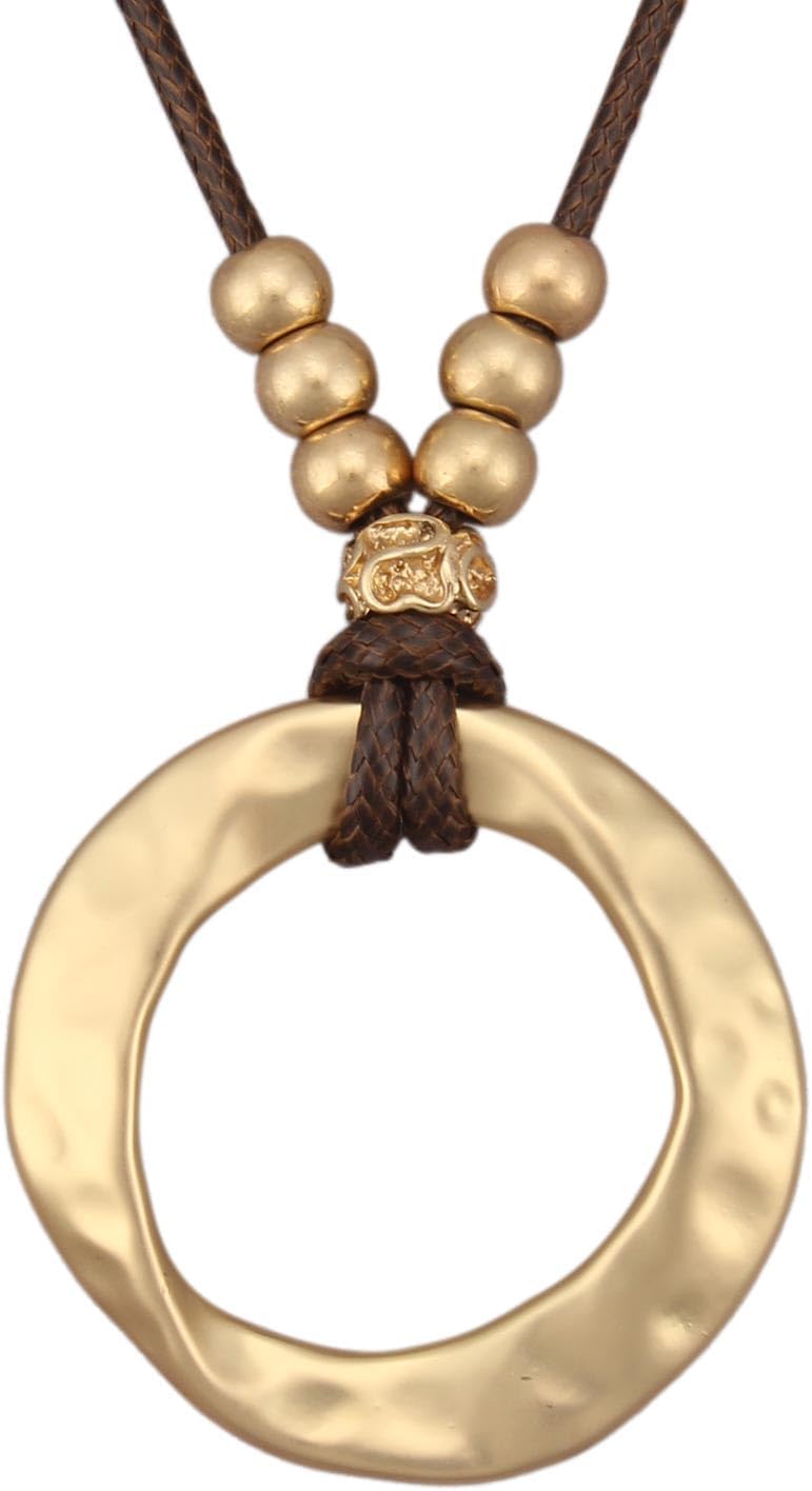 JAOYU Collares bohemios para mujer, collar de cuero con colgante de...