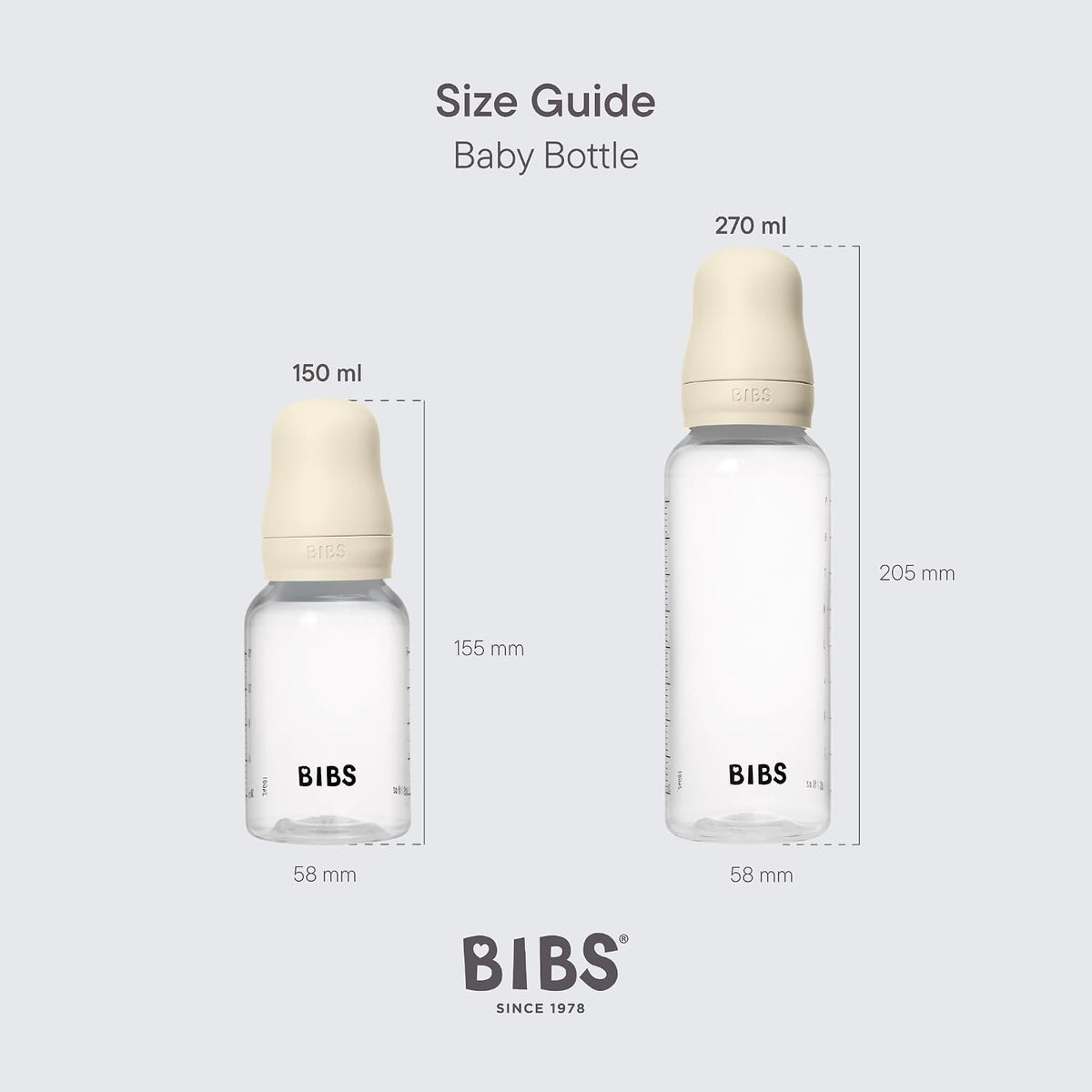 BIBS Biberón de plástico, 5.1 onzas, paquete de 1, pezón de silicon...