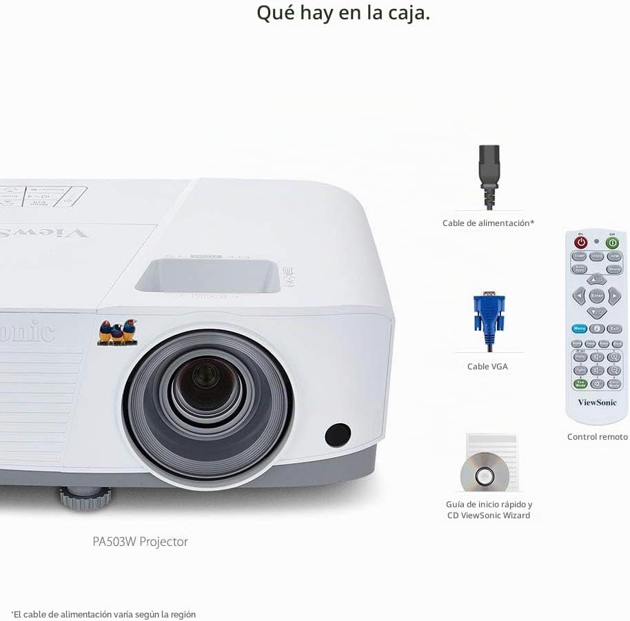 Proyector HDMI con resolución SVGA y 3,600 lúmenes ViewSonic, PA503...