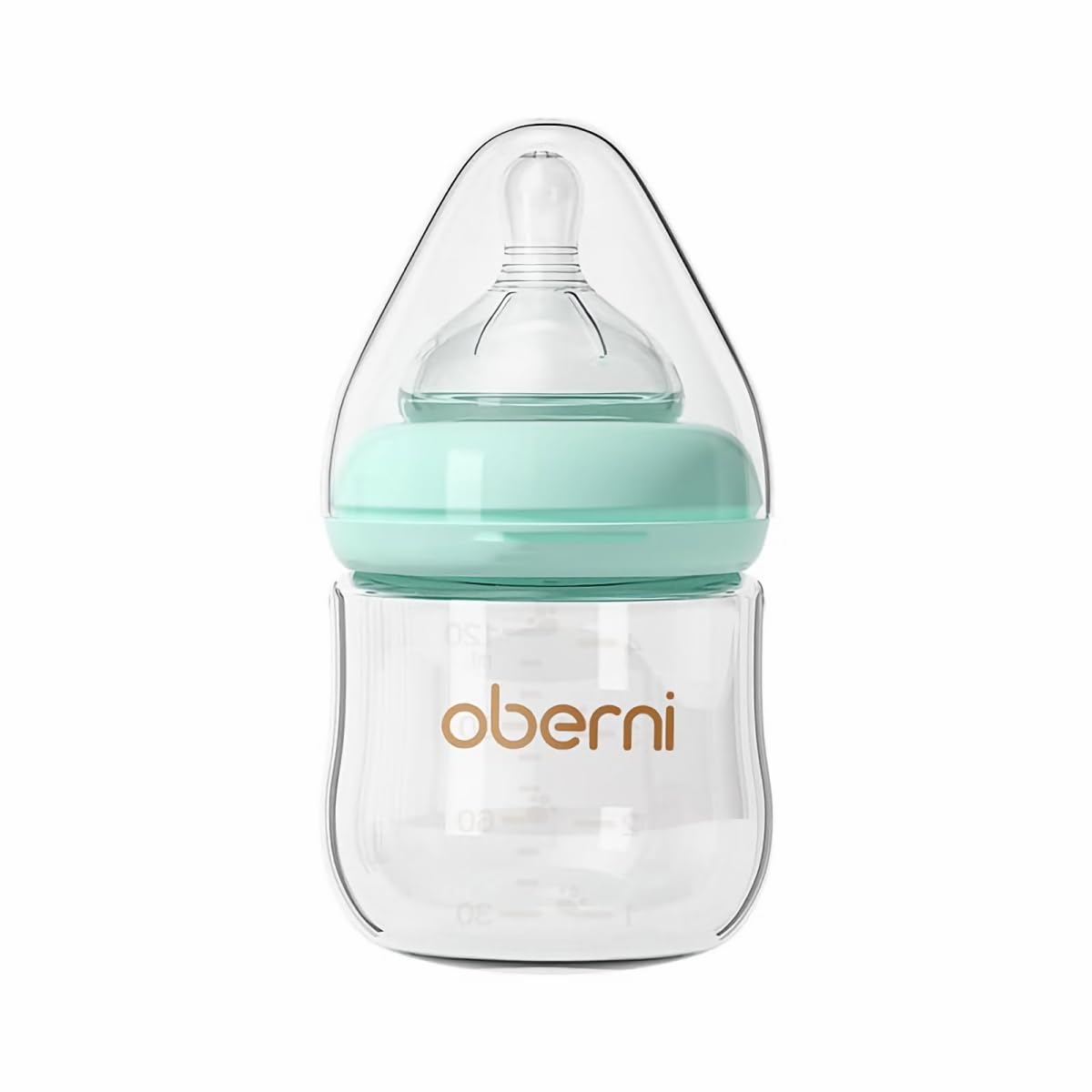 Oberni Biberones de cristal para bebé, biberón anticólico para lact...