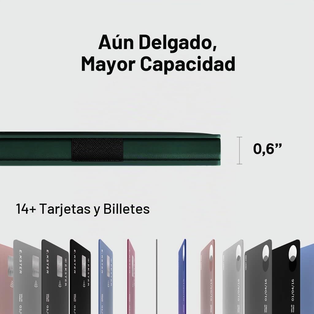 Ekster Cartera para hombre PRO | Cartera minimalista de cuero con b...