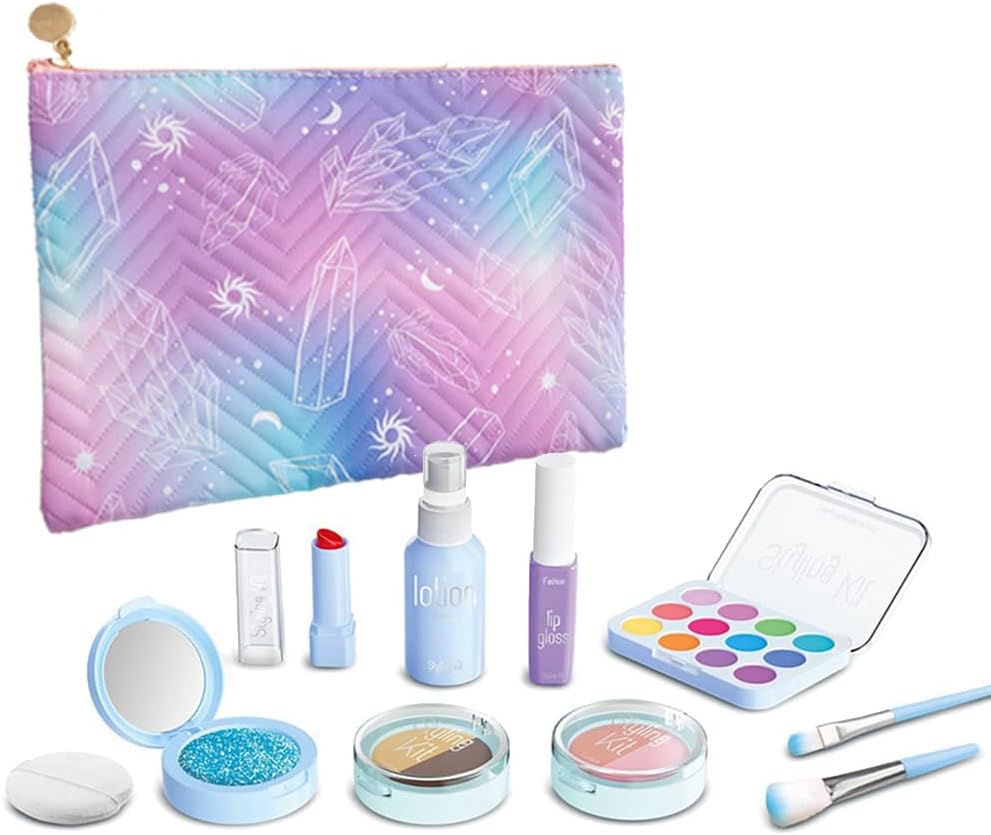 Kit de maquillaje de juguete para niñas, juego de cosméticos de 11...