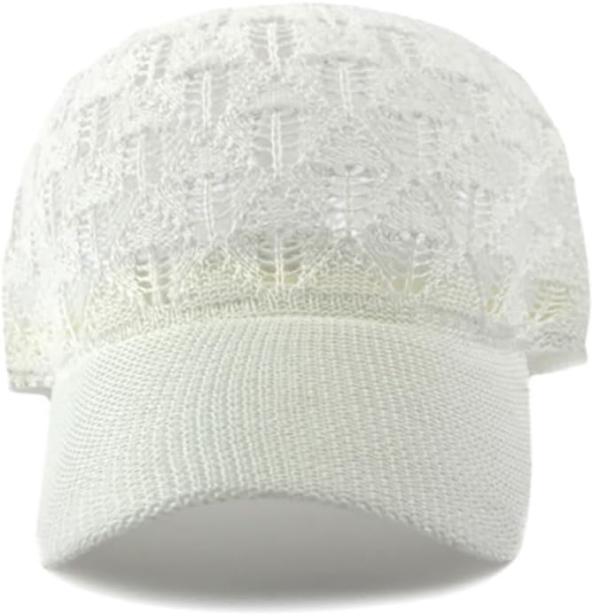 FASHIXD Gorra de béisbol de malla tejida para mujer, gorra de camio...