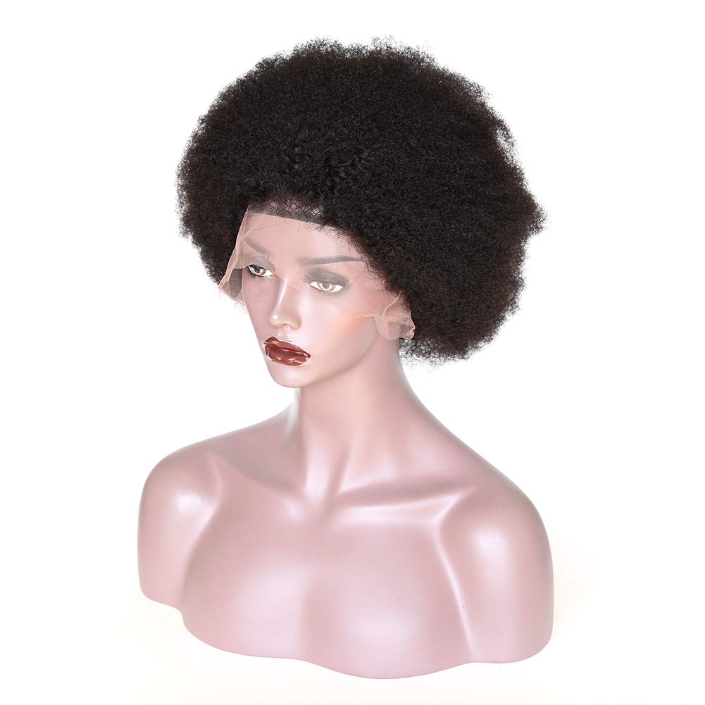 zigzag hair Pelucas de cabello humano afro rizado esponjoso con enc...