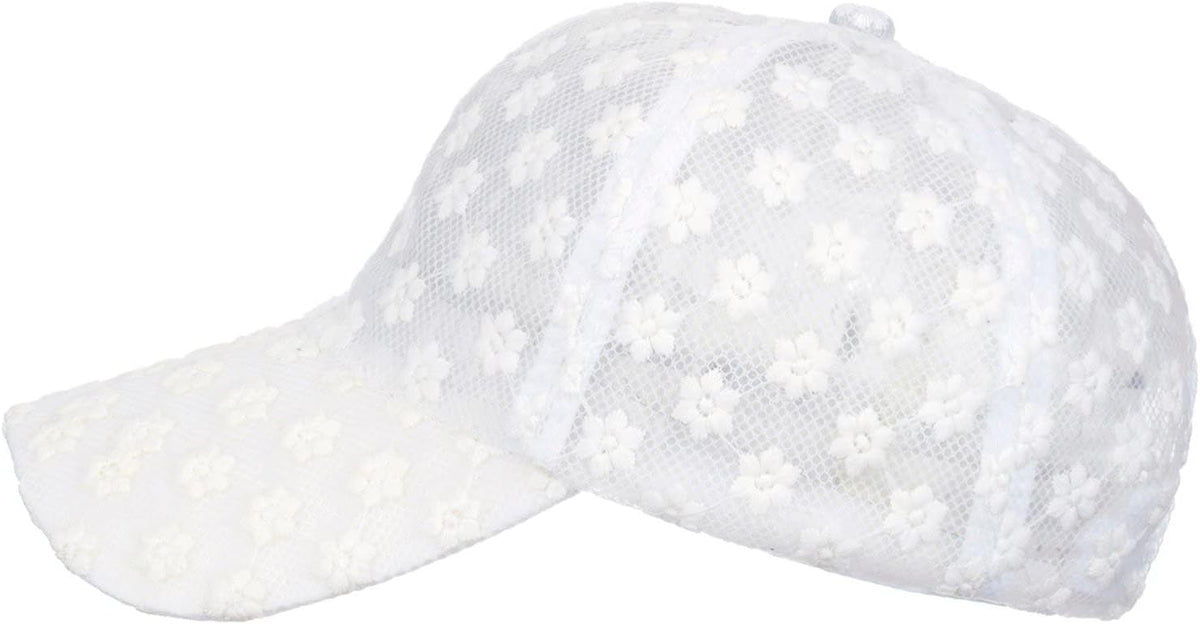 Tidefire Gorras de béisbol de flores pequeñas de encaje para mujer,...