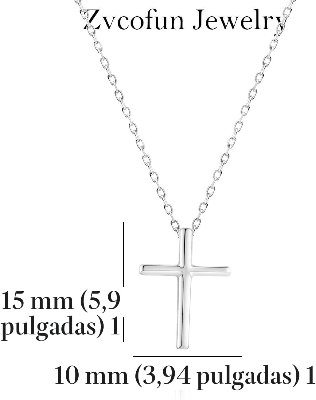 zvcofun Collar de cruz para mujer, delicado colgante de cruz chapad...