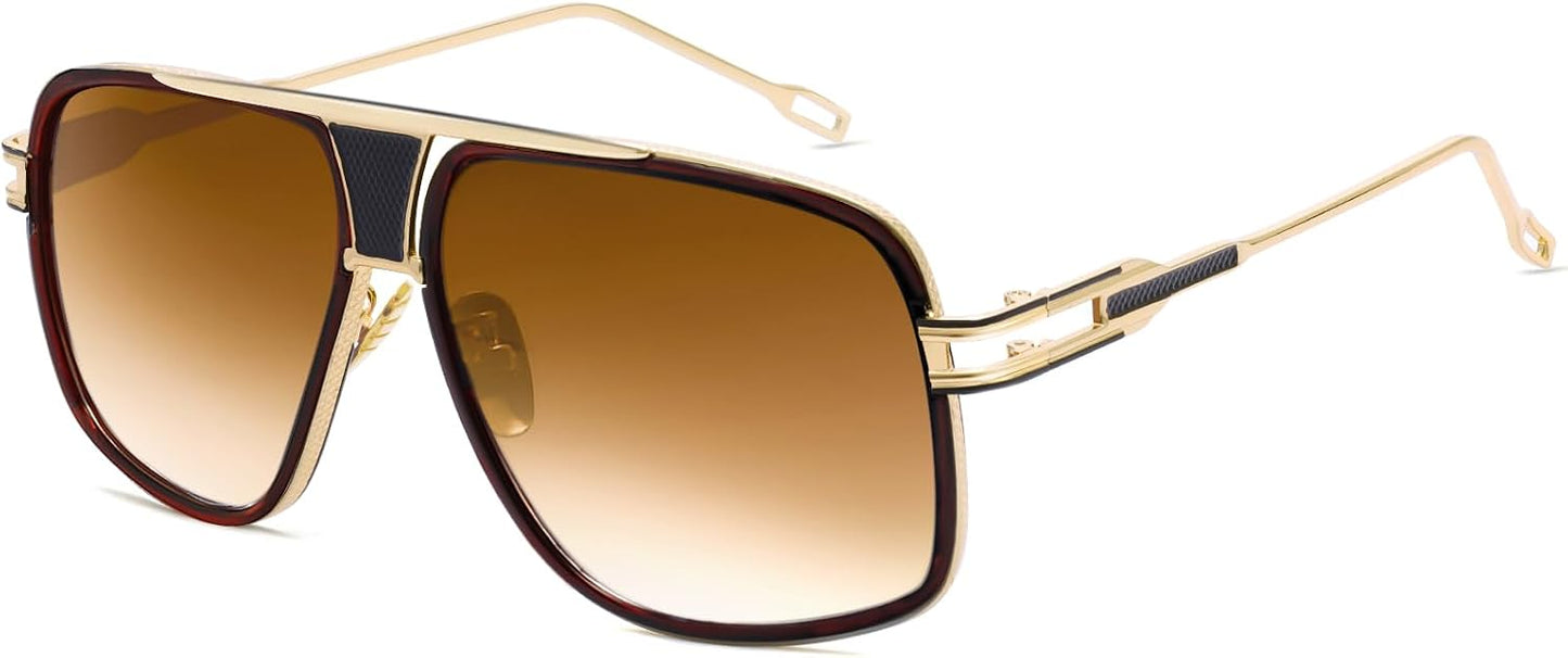 Tskestvy Gafas de sol de aviador de gran tamaño de los años 70 para...