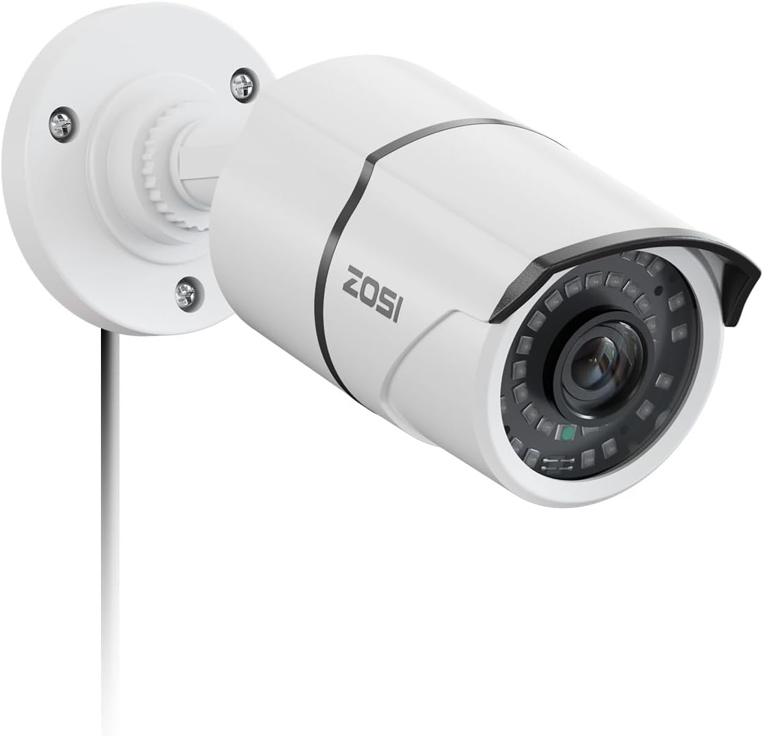 ZOSI - Cámara de seguridad 2MP 1080p para interiores y exteriores (...