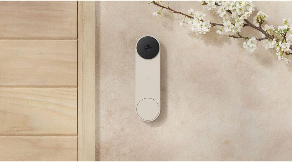 Timbre de puerta Google Nest (batería) - Lino | Timbre de video con...