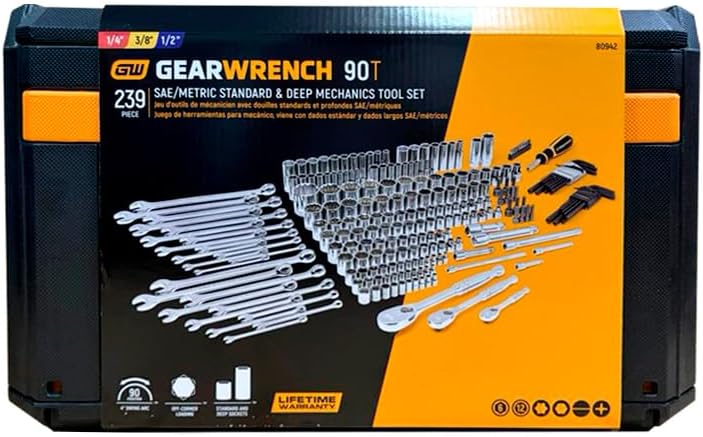 GEARWRENCH Juego de herramientas mecánicas BMC de 239 piezas 1\/4,...