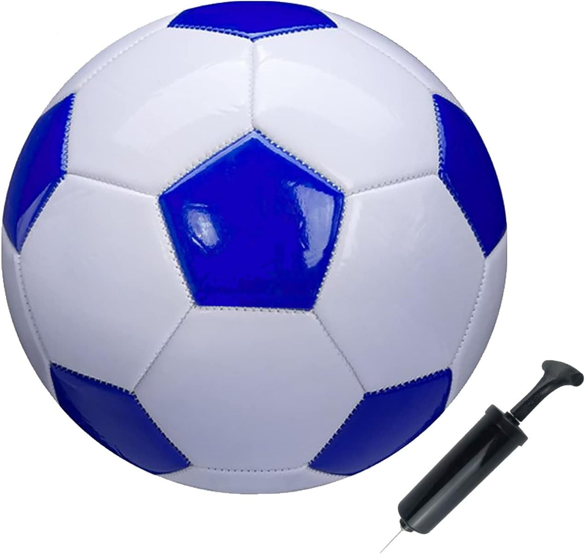 SPDTECH Balón de fútbol tamaño 2, 3, 4, 5, blanco y azul, actividad...