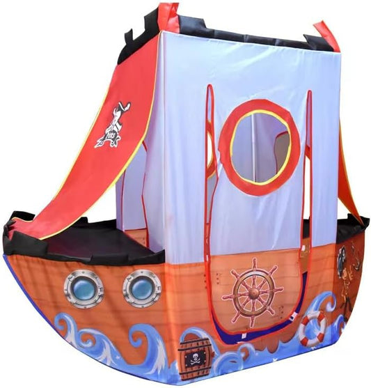 Tienda de campaña mejorada para niños, barco pirata, casa de juegos...