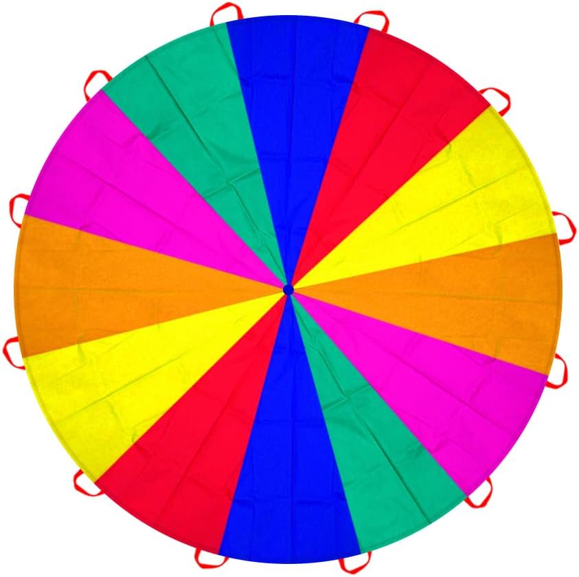 AMYESE Paracaídas arcoíris de 6.5 pies\/10 pies\/12 pies\/13 pies\/...