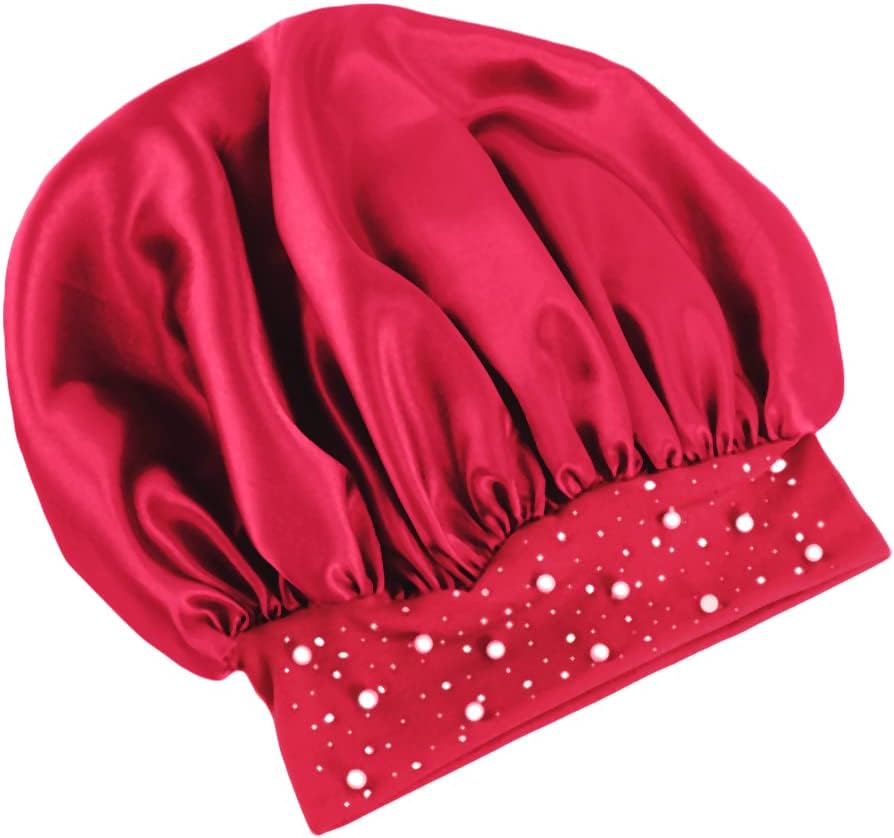 YeeMan Gorro de pelo con perlas brillantes y diamantes de imitación...