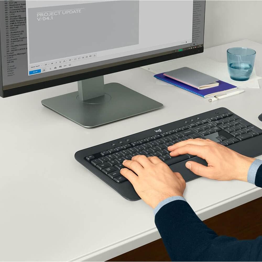 Logitech MK540 Juego de teclado y mouse inalámbricos avanzados de 2...