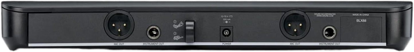 Sistema de micrófono inalámbrico Shure BLX288\/PG58 - Vida de bater...