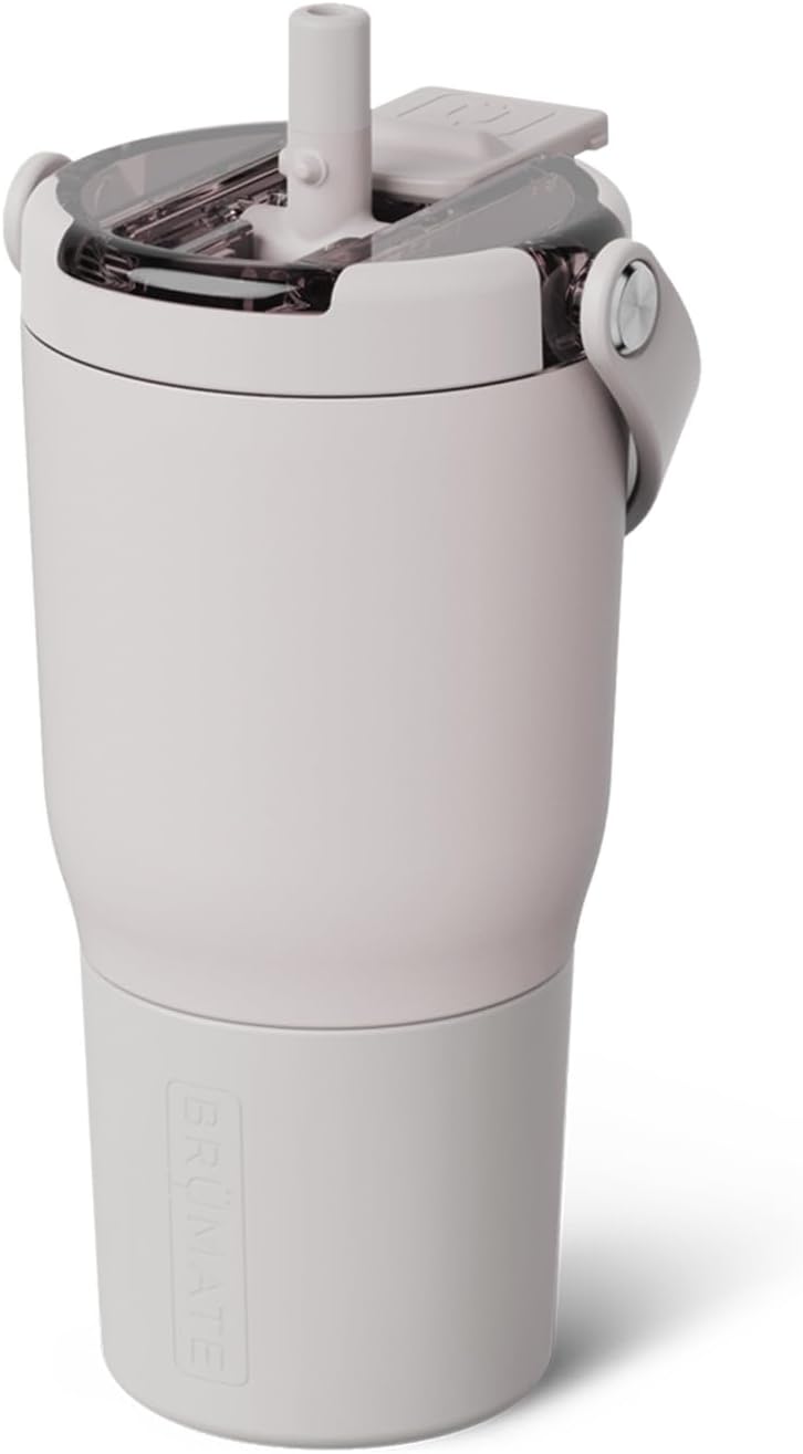 BrüMate Resa Flip - Vaso de viaje de 35 onzas con popote abatible c...