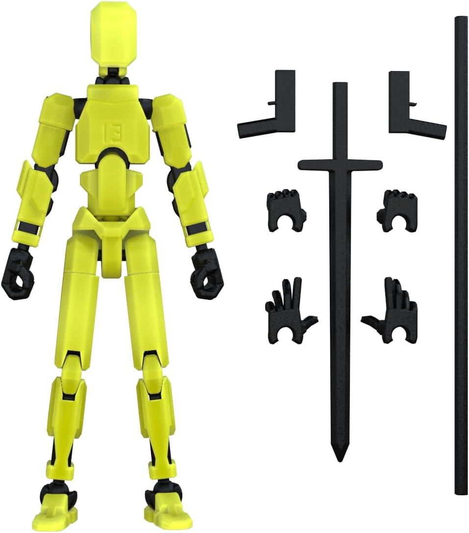 MerryXD T13 Figura de acción 3D, muñeco de ensamblaje completado No...