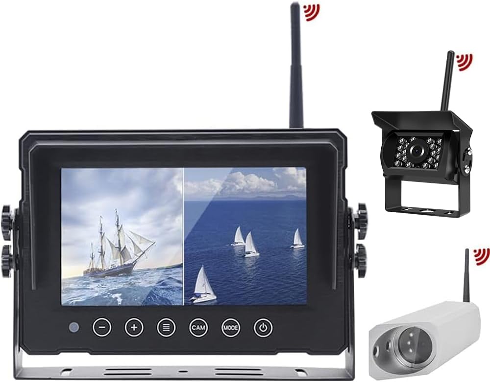 Digital inalámbrico 7" monitor carretilla elevadora cámara de v...
