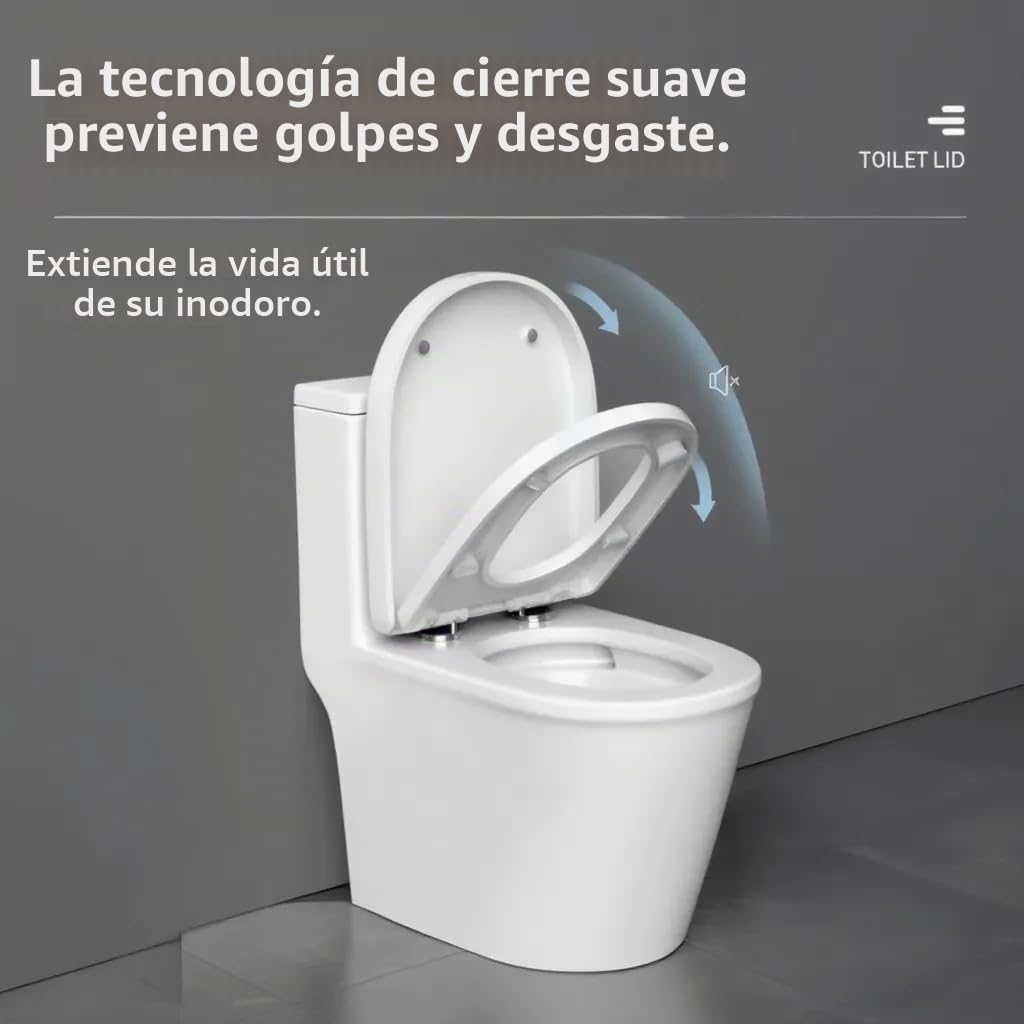Silencioso cierre suave del asiento del inodoro en forma de U\/D ni...