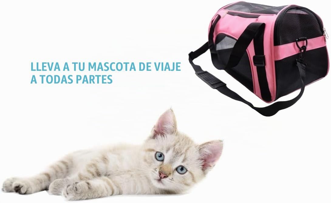 ZaneSun Transportador para gatos, transportador de viaje para masco...