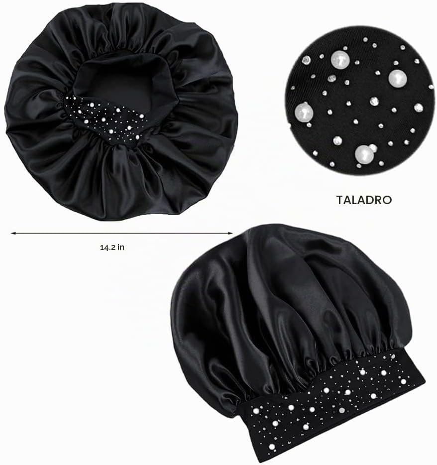 YeeMan Gorro de pelo con perlas brillantes y diamantes de imitación...