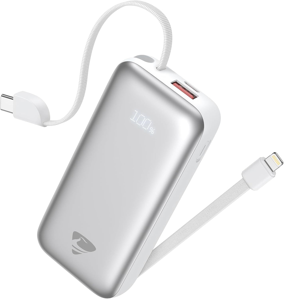 Cargador portátil Aioneus Banco de energía con cables integrados 10...