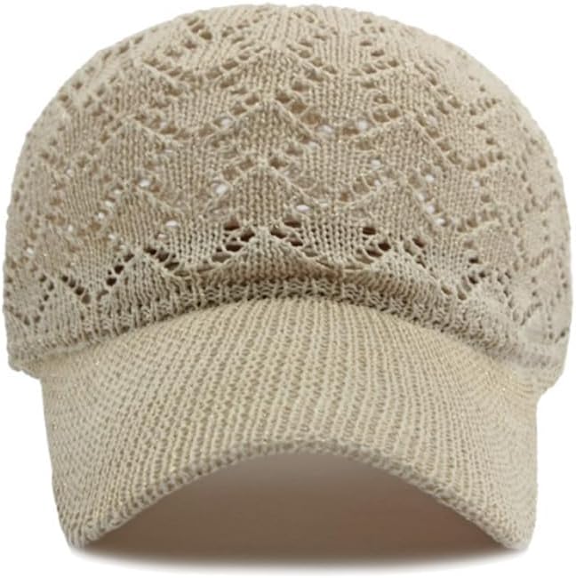 FASHIXD Gorra de béisbol de malla tejida de verano para mujer, somb...