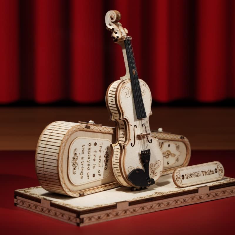 ROKR Rompecabezas 3D de Madera para Adultos Violín, Kit de Modelo d...