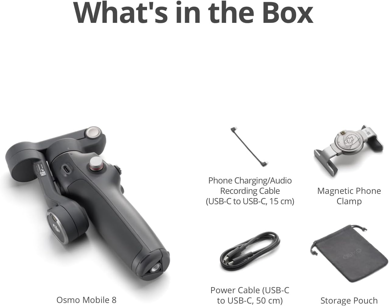 DJI Osmo Mobile 8 Standard Combo, estabilizador cardán para teléfon...