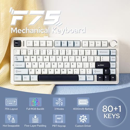 EPOMAKER x Aula F75 Junta Teclado Mecánico+Click Gaming Mouse Inalá...