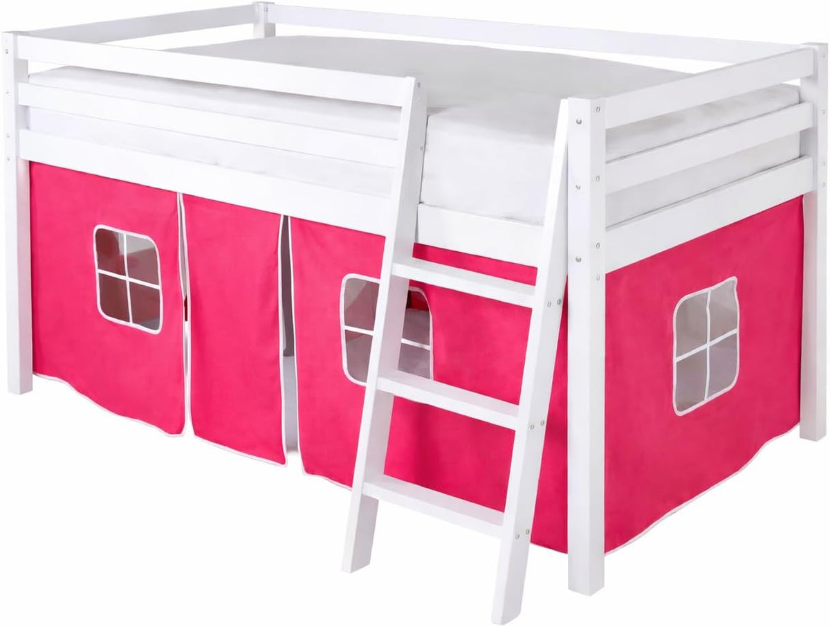 HLS Tienda de campaña de cabina para litera, rosa, se adapta a marc...