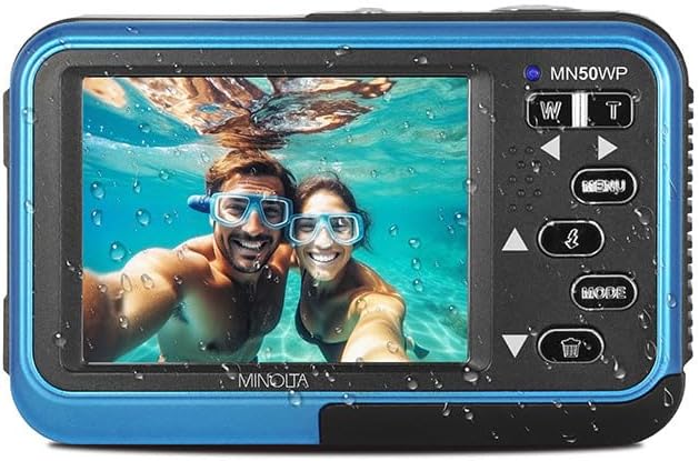 Minolta Duo MN50WP Cámara subacuática de 48MP, video 5K, zoom 16X (...