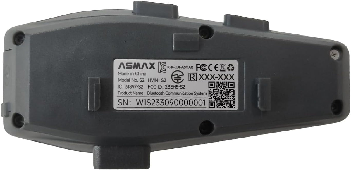 ASMAX Auriculares Bluetooth para motocicleta S1 con control de voz...
