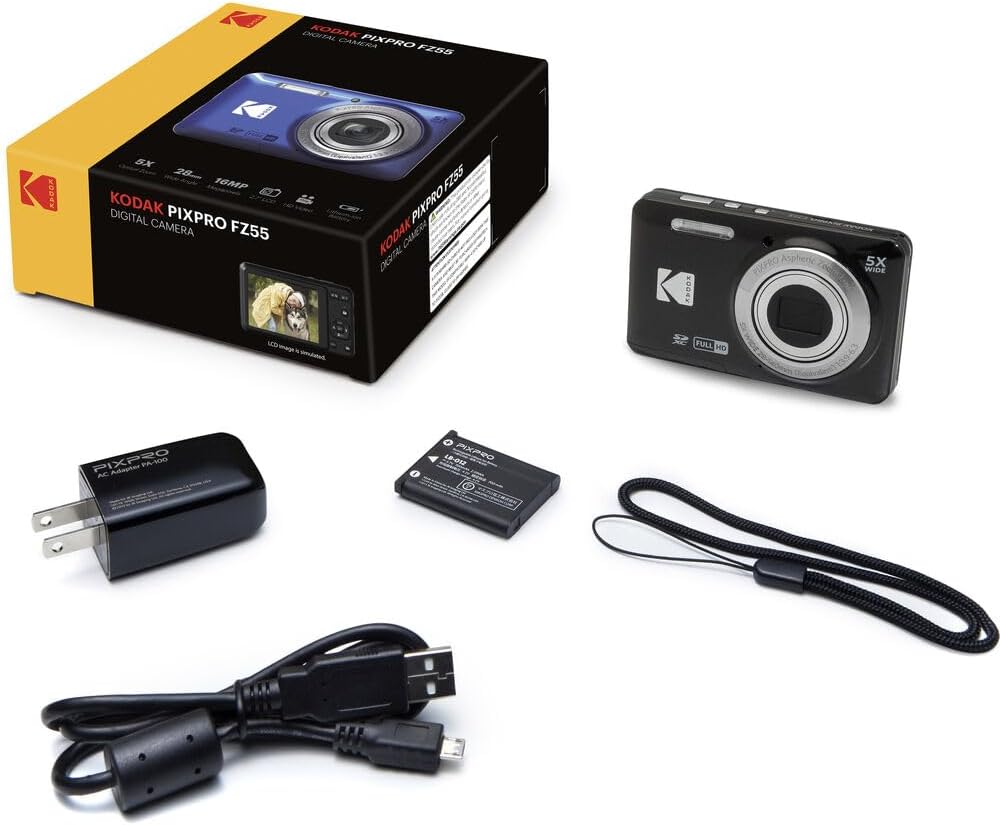 KODAK PIXPRO FZ55 - Cámara digital en paquete, incluye: Tarjeta de...