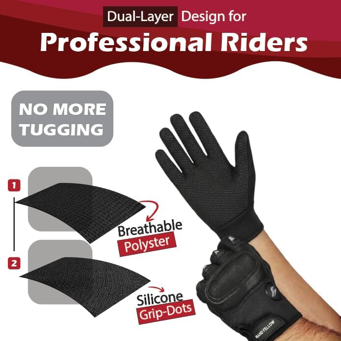 Hand Fellow Guantes de motocross para niños, guantes de ciclismo co...