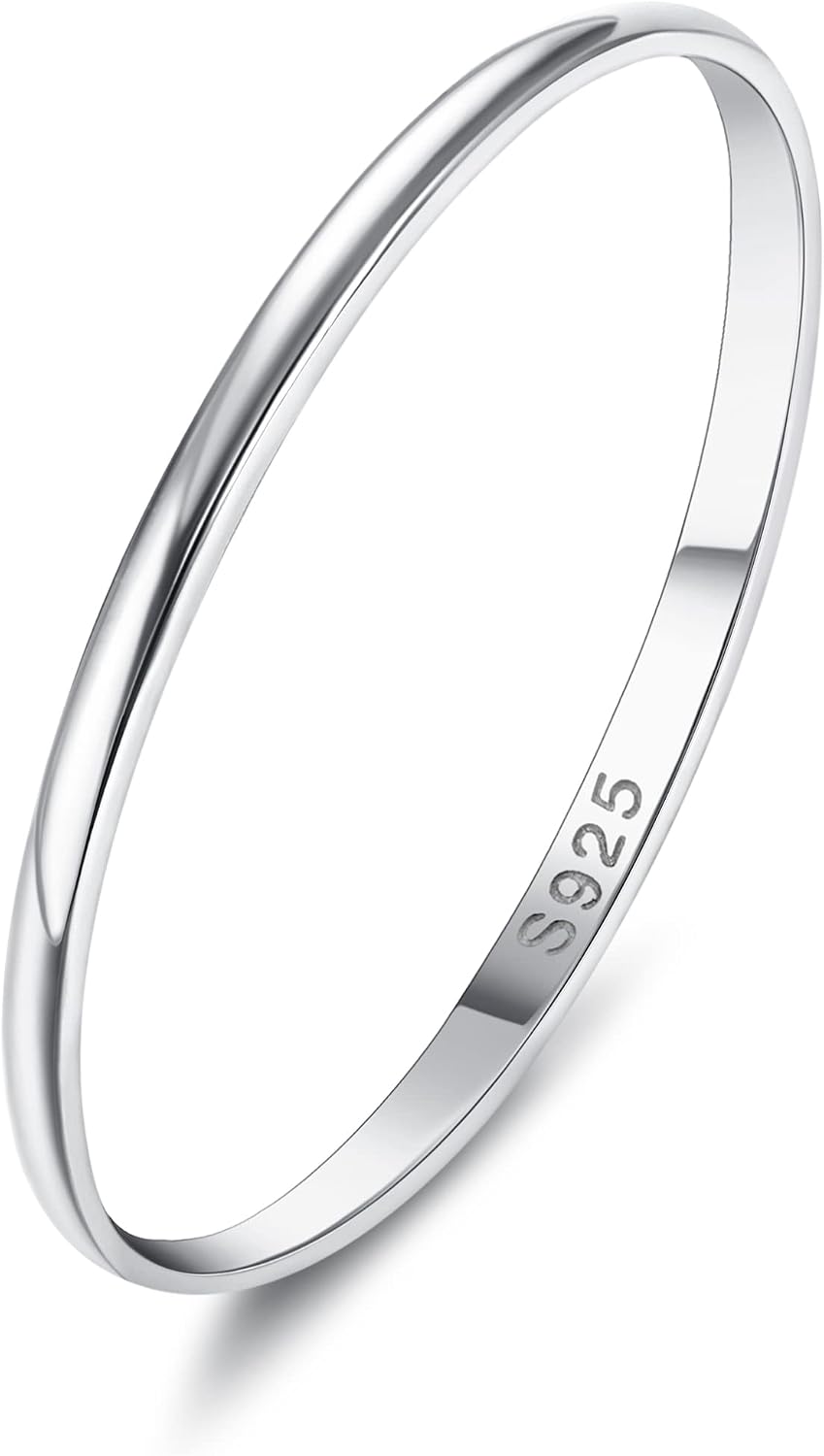 MILACOLATO Anillo de plata de ley 925 para mujeres y hombres, anill...