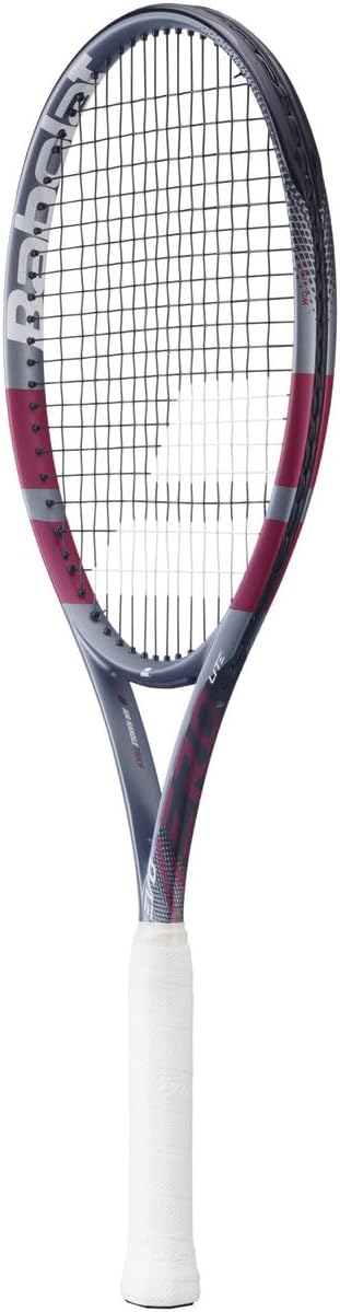 Babolat Evo Aero Lite - Raqueta de tenis de cuerda, gris\/rosa fram...