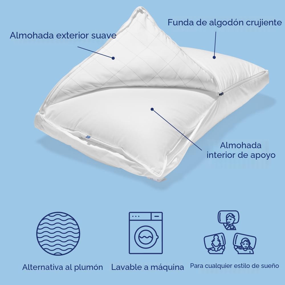 Almohada para dormir Casper Sleep Original, estándar, color blanco...