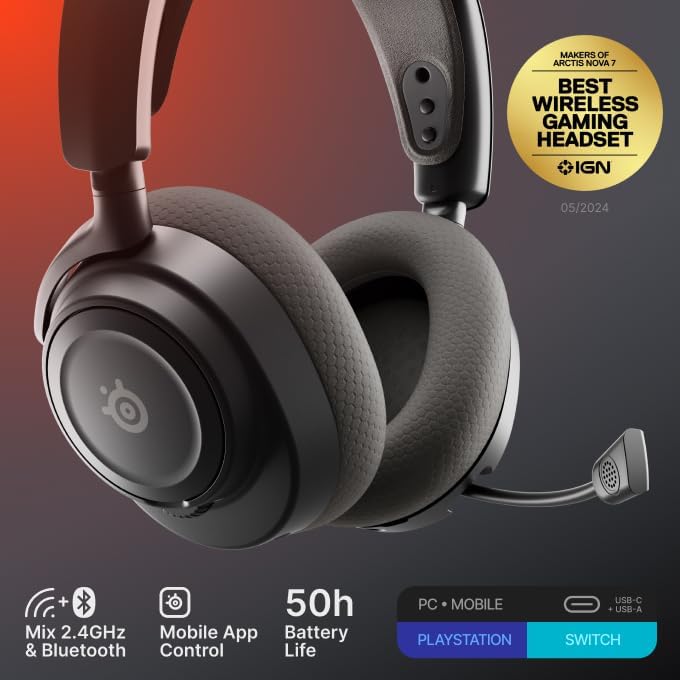 SteelSeries Arctis Nova 7 Wireless Gen 2 \u2013 Auriculares inalámb...