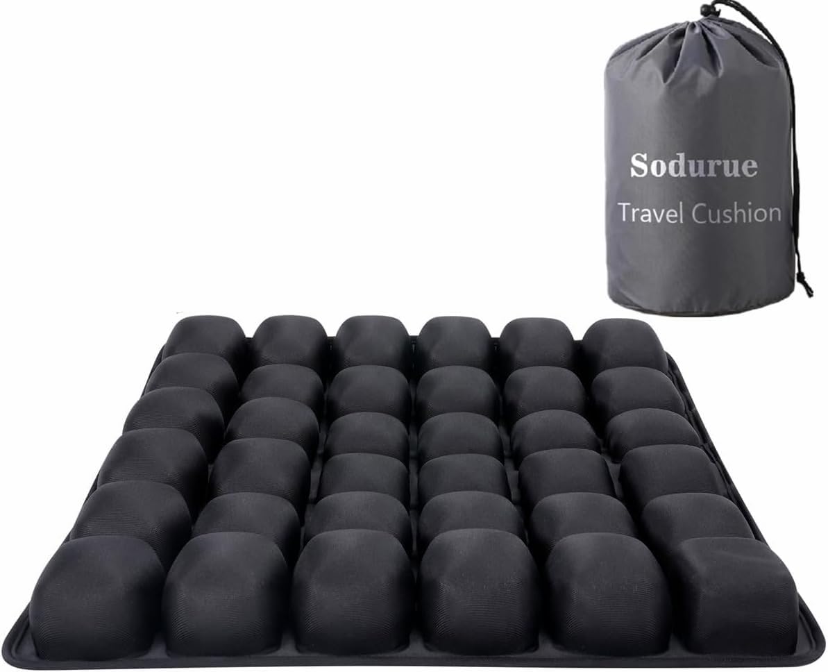 Sodurue - Cojín de viaje, cojín de asiento de avión para vuelos lar...
