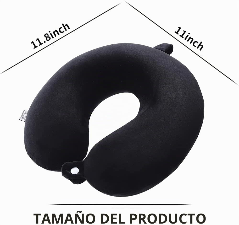 GDEOUP Almohada de viaje - Almohada cervical de espuma viscoelástic...