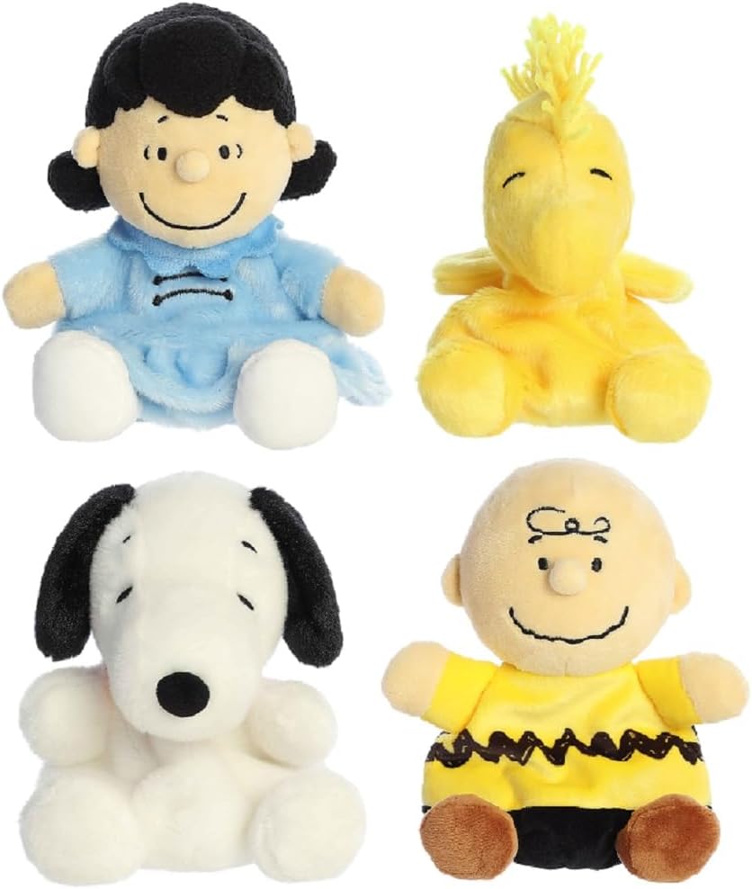 Aurora Peanuts Palm Pal - Paquete de peluche, Charlie Brown, Lucy,...