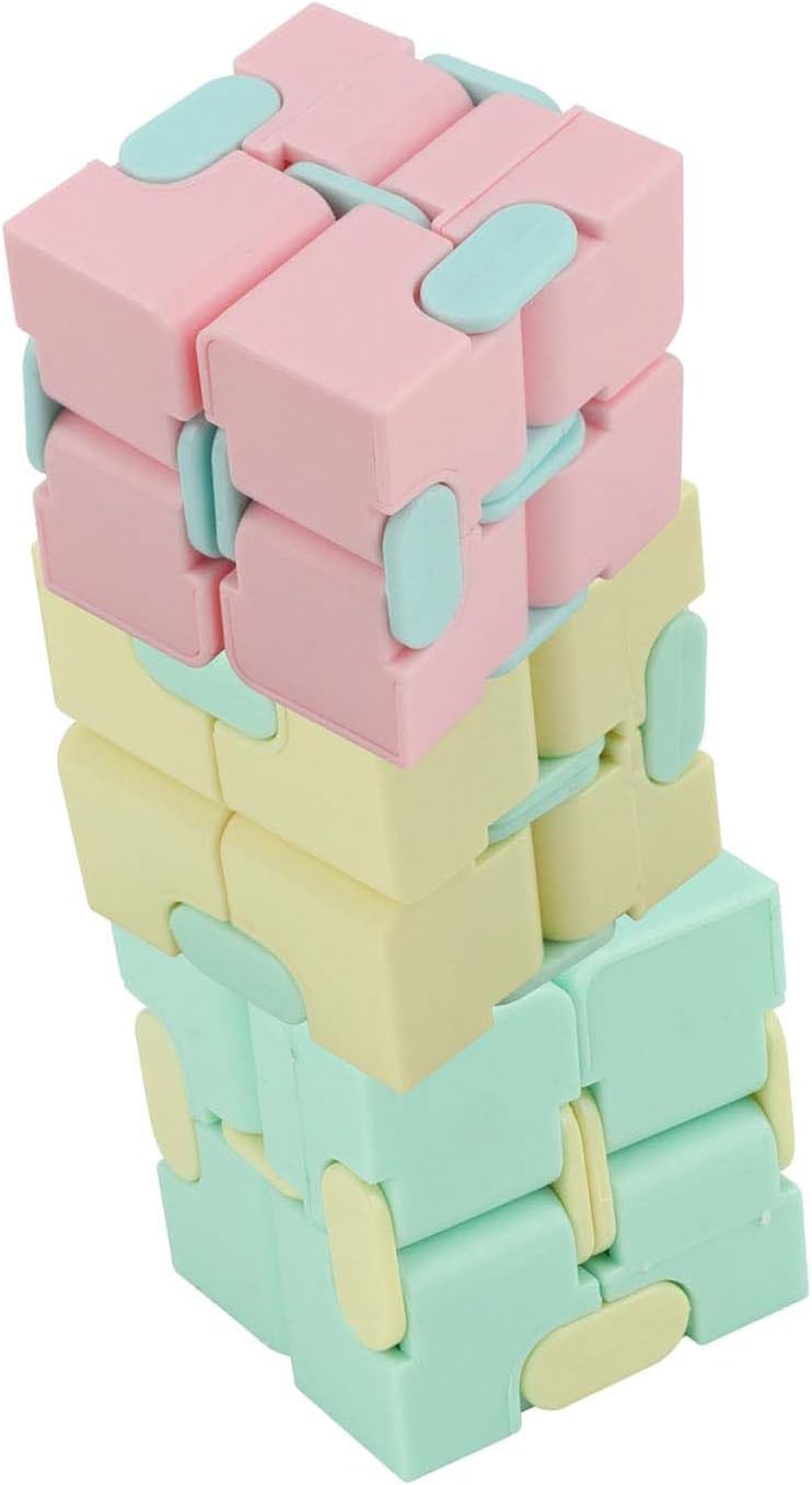 3 piezas de plástico infinito cubo mate descompresión adornos para...