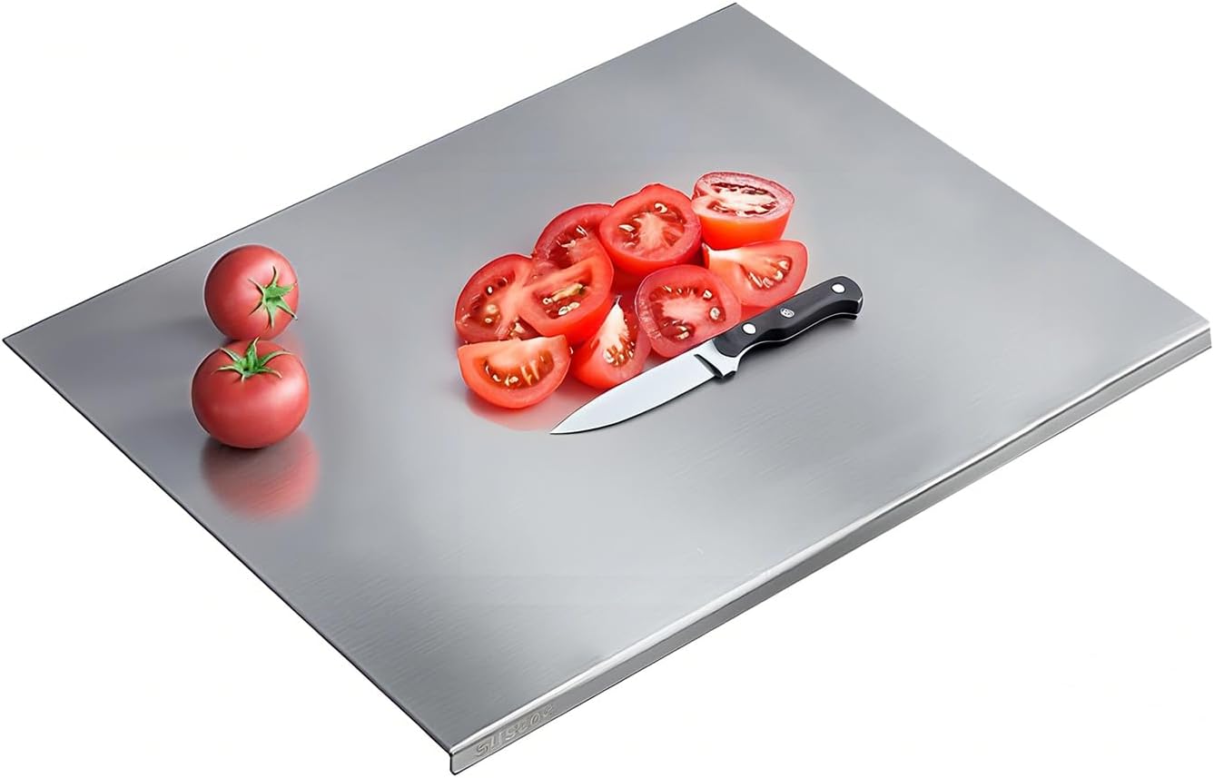 Tabla de cortar de acero inoxidable 304 - Tabla de cortar de cocina...