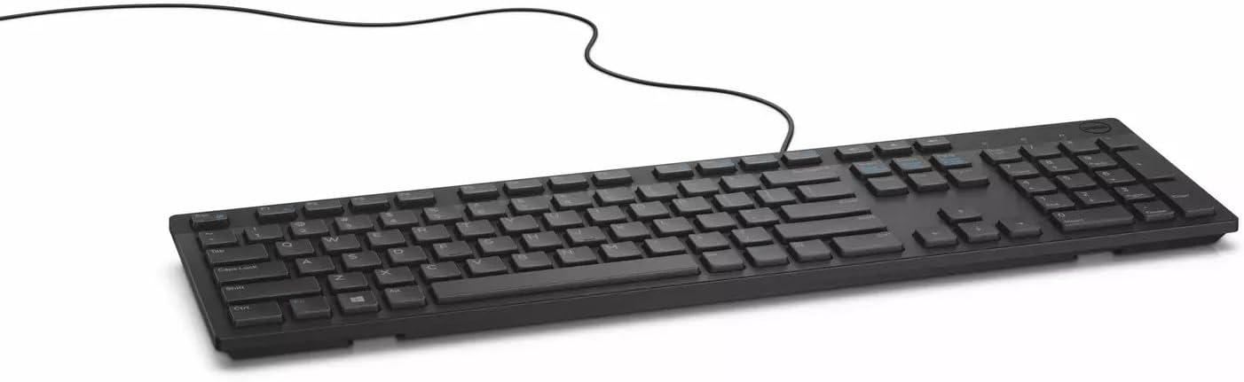DELL - Teclado de escritorio con cable USB multimedia, en inglés, M...