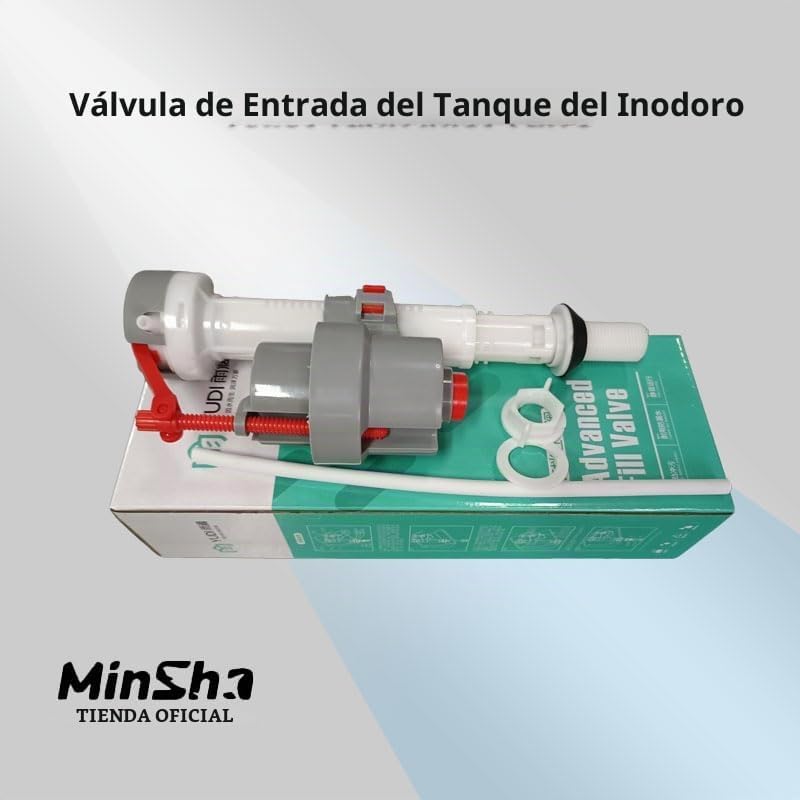 MinSha Válvula universal de llenado de inodoro, reemplaza a Fluidma...